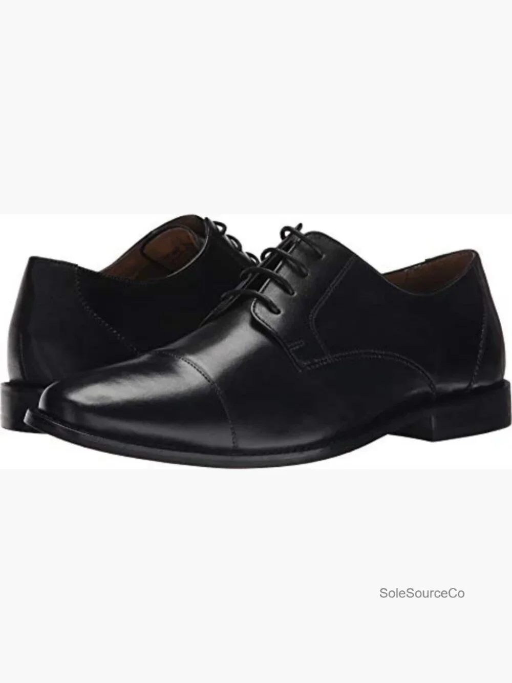 Cap Toe Oxfords Men's Dress Shoes Memory Foam Lace Up Leather